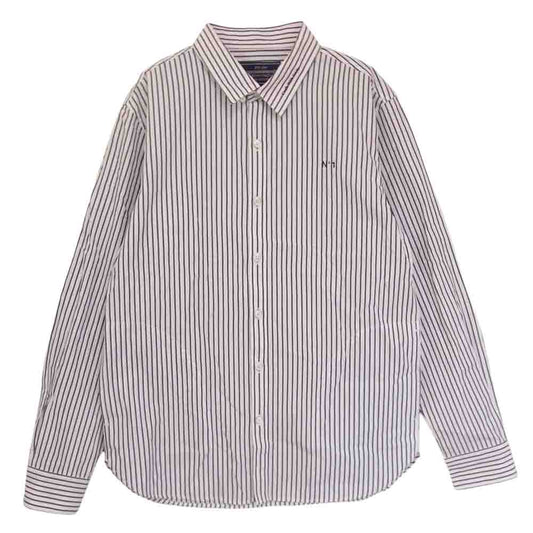 NEIGHBORHOOD ネイバーフッド 15SS  151TSNH-SHM02 NO.1 STRIPE SHIRT.LS ストライプ 長袖 シャツ ブルー系 M【美品】【中古】