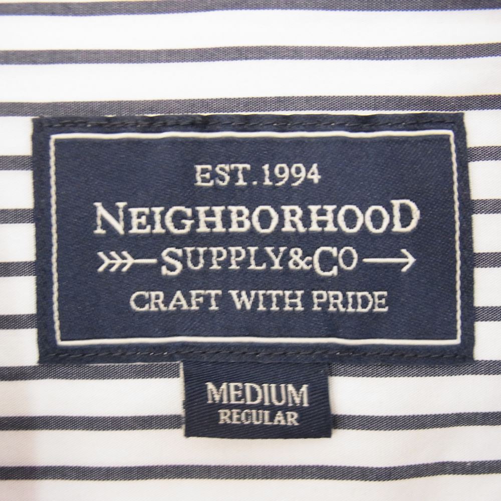 NEIGHBORHOOD ネイバーフッド 15SS  151TSNH-SHM02 NO.1 STRIPE SHIRT.LS ストライプ 長袖 シャツ ブルー系 M【美品】【中古】