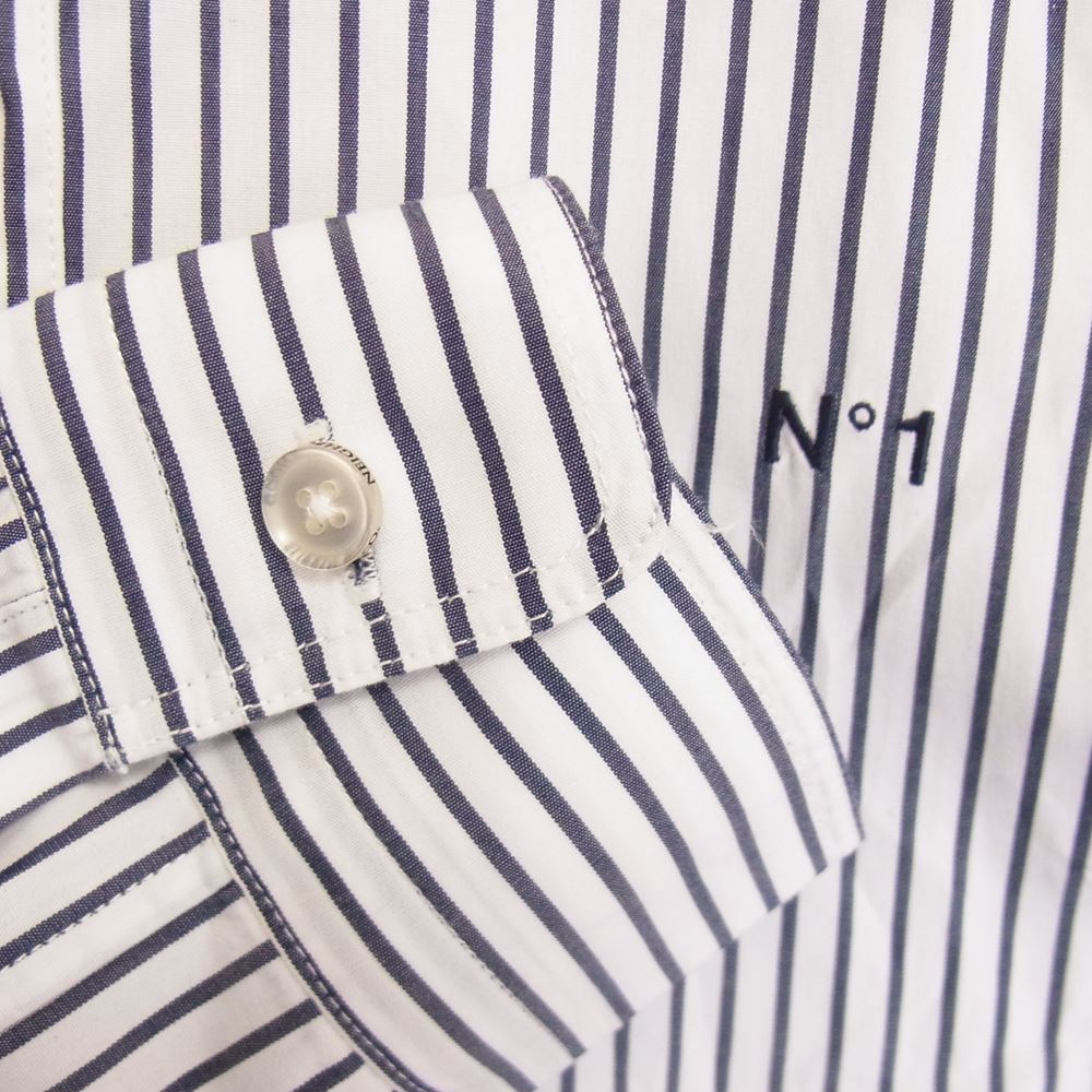 NEIGHBORHOOD ネイバーフッド 15SS  151TSNH-SHM02 NO.1 STRIPE SHIRT.LS ストライプ 長袖 シャツ ブルー系 M【美品】【中古】