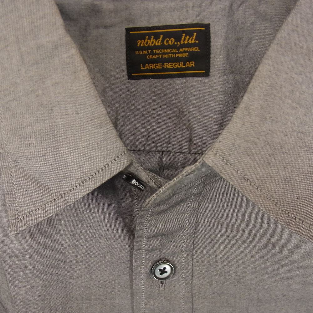 NEIGHBORHOOD ネイバーフッド 13SS 131SPNH-SHM01 CLASSIC OX C-SHIRT.LS クラシック オックスフォード 長袖 シャツ グレー系 L【中古】