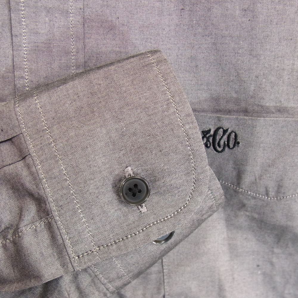 NEIGHBORHOOD ネイバーフッド 13SS 131SPNH-SHM01 CLASSIC OX C-SHIRT.LS クラシック オックスフォード 長袖 シャツ グレー系 L【中古】