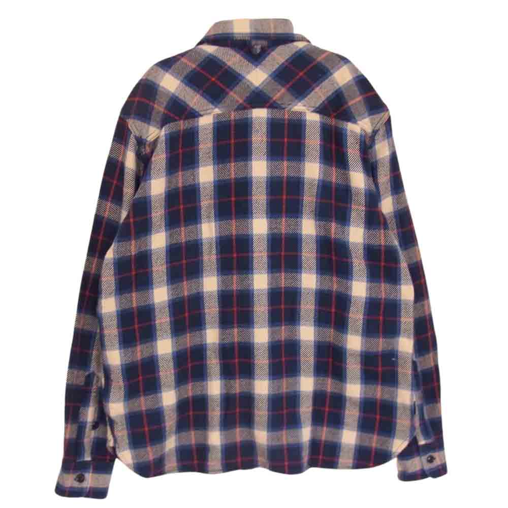 NEIGHBORHOOD ネイバーフッド 17SS LUMBERS / C-SHIRT . LS ヘビーチェック フランネル 長袖 シャツ ブルー系 オフホワイト系 エンジ系 L【中古】
