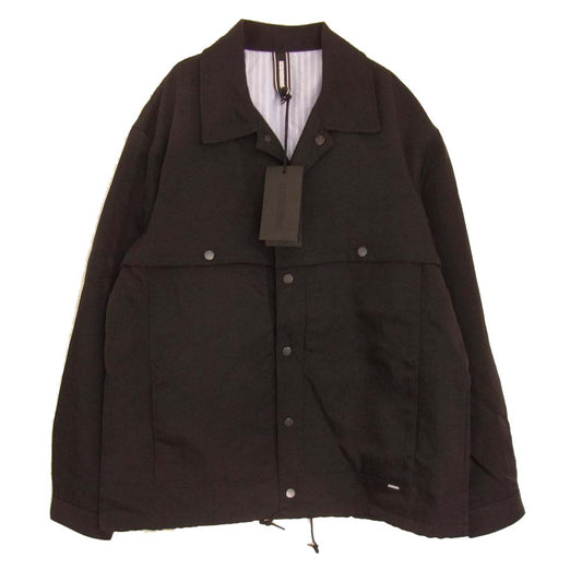 NEIGHBORHOOD ネイバーフッド 21SS 211TSNH-JKM04 SPLIT／N-JKT コーチ ジャケット ブラック系 裏側：ライトブルー系+ホワイト系のストライプ、ブラック系 L【中古】