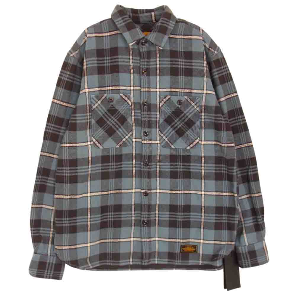 NEIGHBORHOOD ネイバーフッド 19AW  192ARNH-SHM02 LUMBERS/C-SHIRT.LS ヘビーチェック フランネル 長袖 シャツ ライトブルー系 ブラック系 ホワイト系 L【中古】