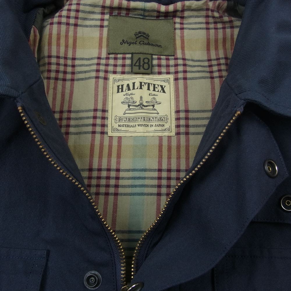 Nigel Cabourn ナイジェルケーボン 80340000006 HUNTING JACECKET HALFTEX ハーフテックス ハンティング ジャケット ネイビー系 48【中古】