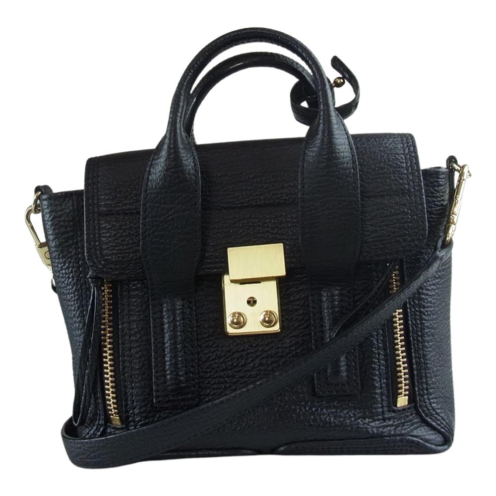 3.1フィリップリム PASHLI MINI SATCHEL ミニ サッチェル ショルダーバック ブラック系【中古】