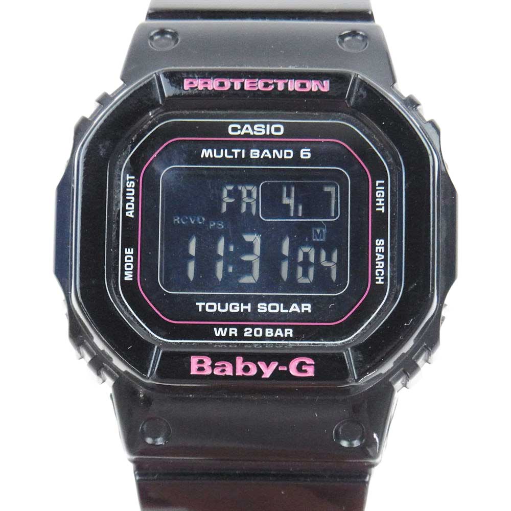 CASIO G-SHOCK カシオ ジーショック BGD-5000 BABY-G ベビージー タフソーラー 樹脂バンド デジタル ウォッチ 腕時計 ブラック系【中古】