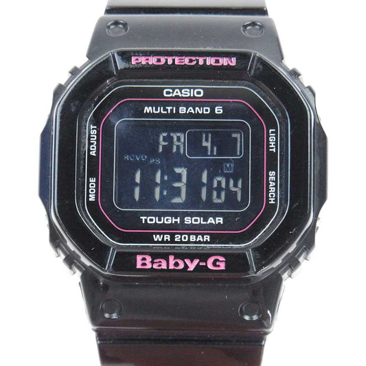 CASIO G-SHOCK カシオ ジーショック BGD-5000 BABY-G ベビージー タフソーラー 樹脂バンド デジタル ウォッチ 腕時計 ブラック系【中古】