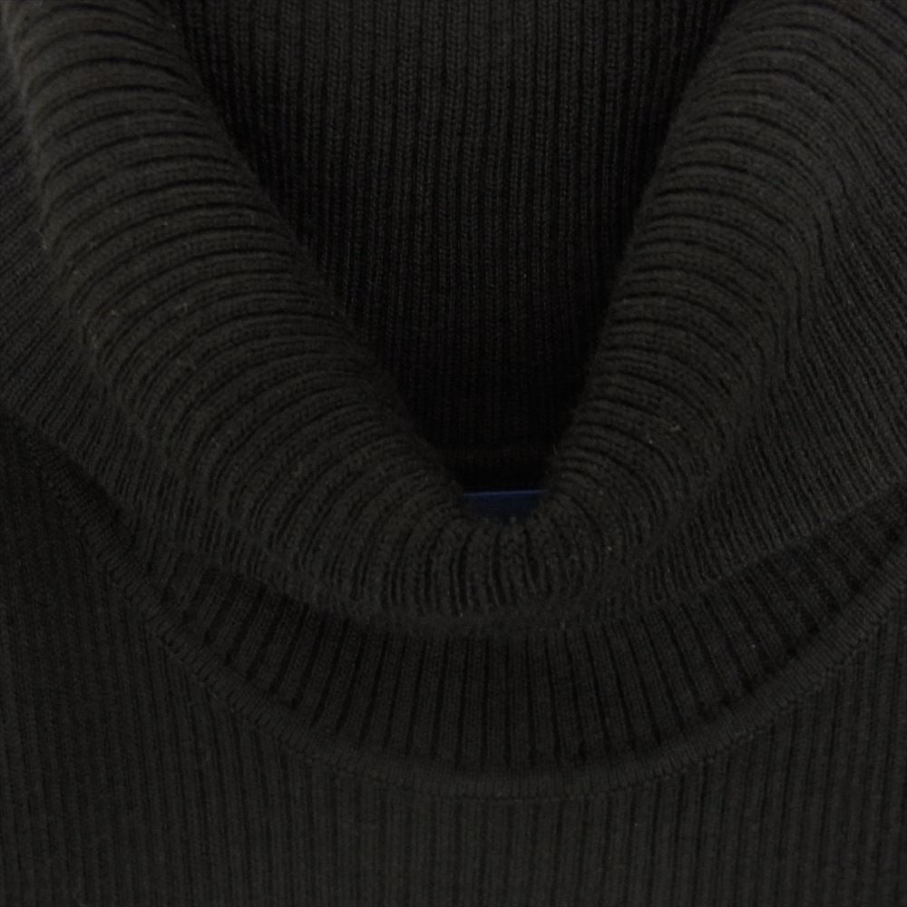 ブルーレーベルクレストブリッジ タータンチェック タートルネックニット コンビ ドッキング ワンピース ブラック系 36【中古】