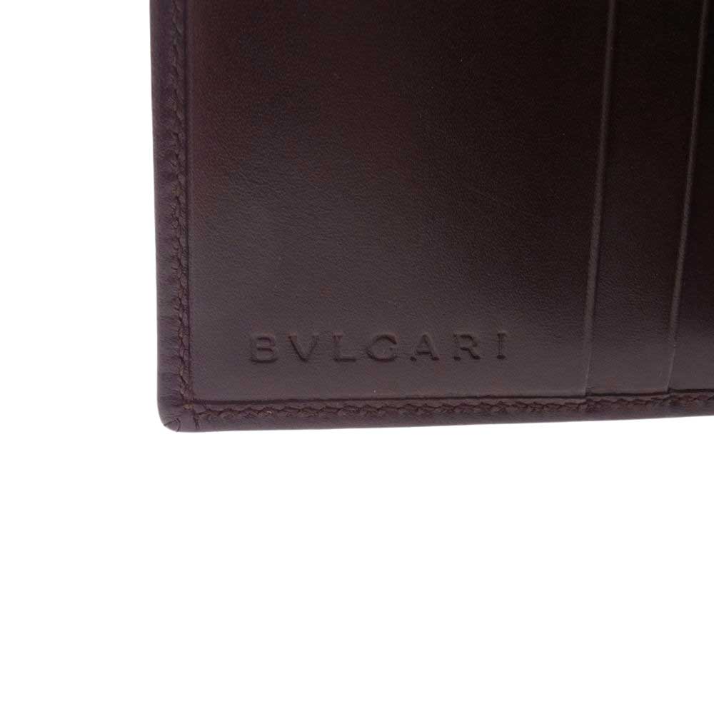 BVLGARI ブルガリ チクラディ 二つ折り レザー コンパクトウォレット ブラウン系【中古】
