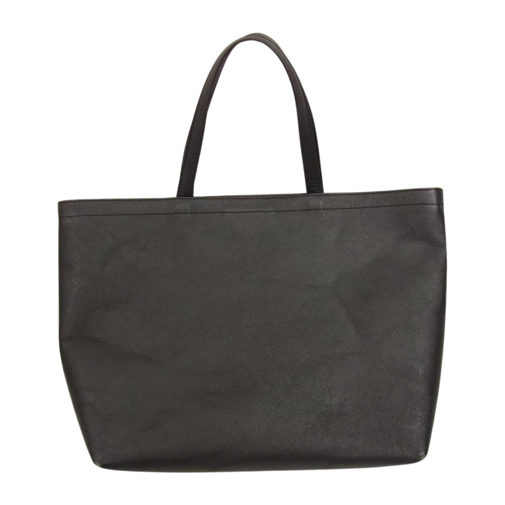 COMME des GARCONS コムデギャルソン GT-K 202 2017-2018 LOGO TOTE BAG ロゴ レザー トートバッグ ブラック系【中古】