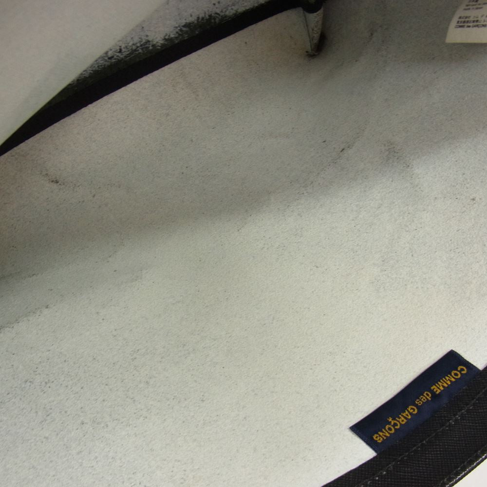 COMME des GARCONS コムデギャルソン GT-K 202 2017-2018 LOGO TOTE BAG ロゴ レザー トートバッグ ブラック系【中古】