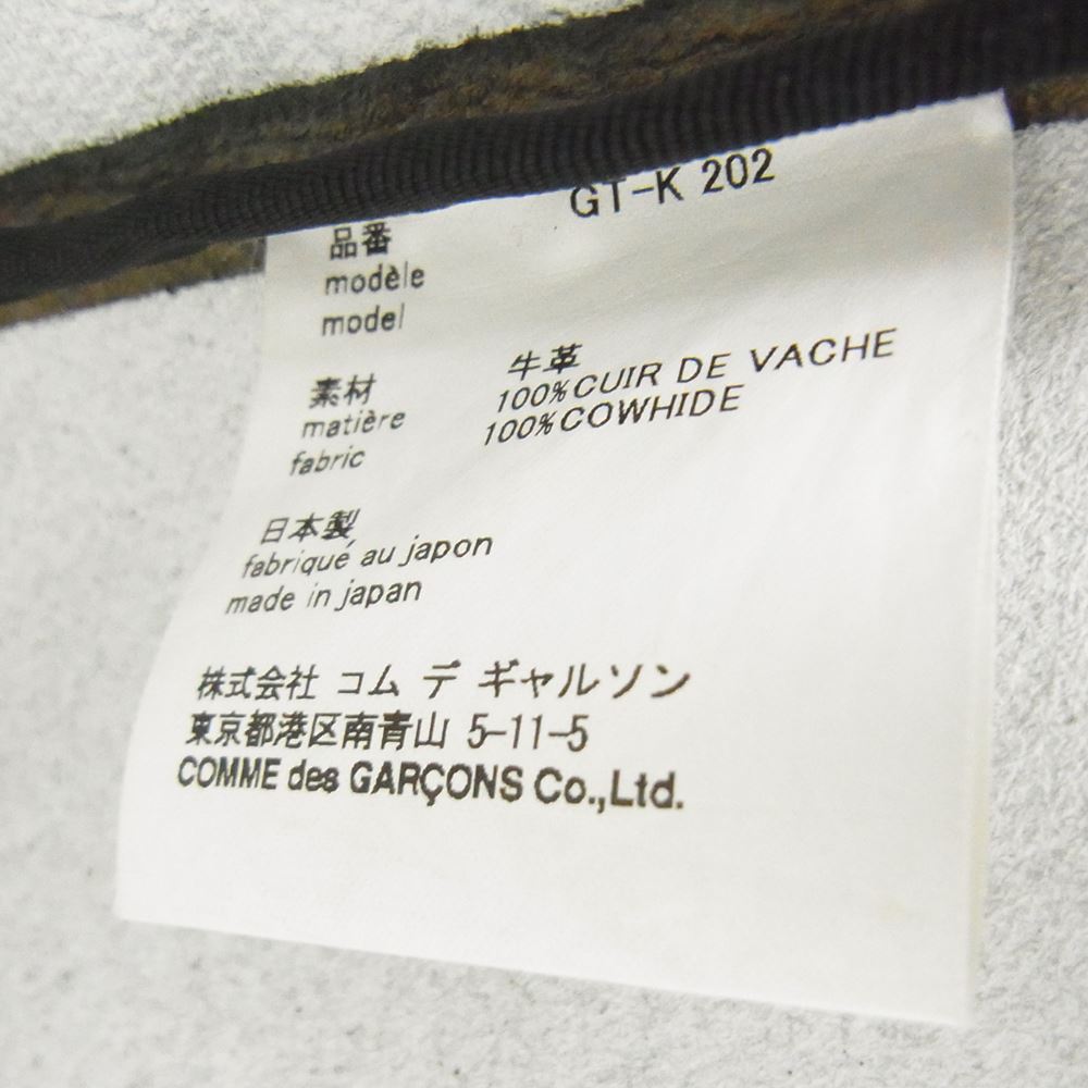 COMME des GARCONS コムデギャルソン GT-K 202 2017-2018 LOGO TOTE BAG ロゴ レザー トートバッグ ブラック系【中古】