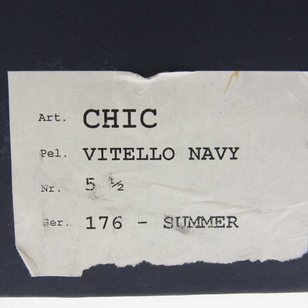 フェランテ CHIC ヴァンプ ローファー シューズ ネイビー系 5.5【中古】