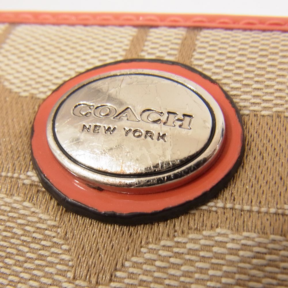 COACH コーチ デイジー シグネチャー ウォレット 財布 ベージュ系【中古】
