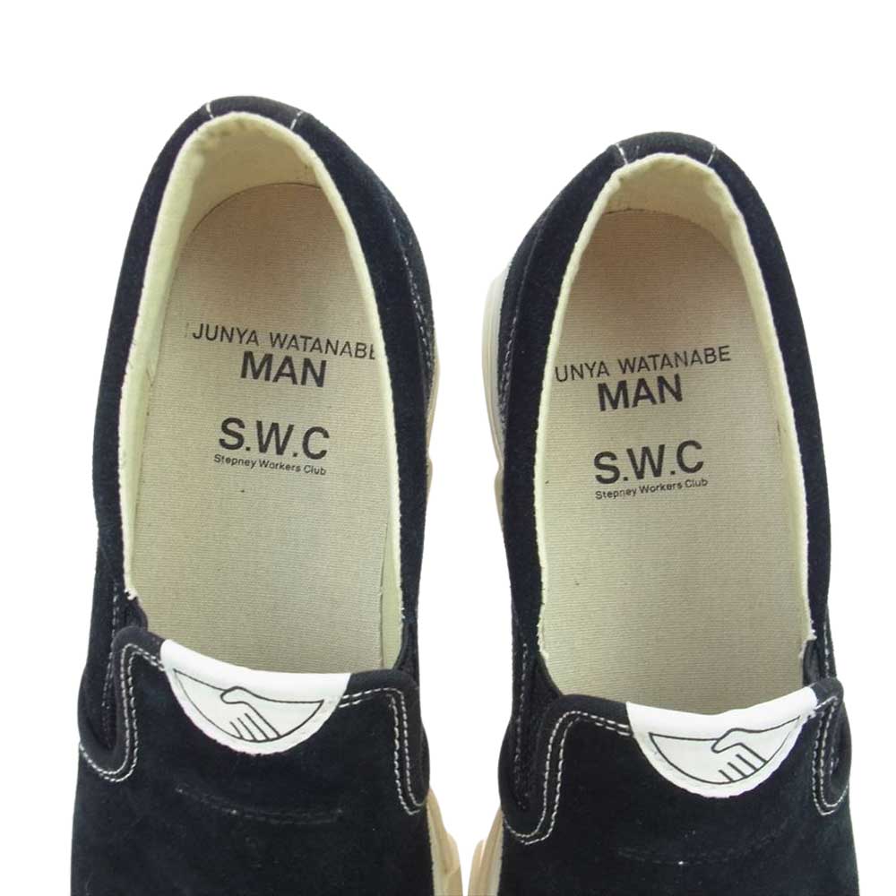 JUNYA WATANABE COMME des GARCONS MAN ジュンヤワタナベコムデギャルソンマン WJ-K106-001 Stepney Workers Club ステファニーワーカーズクラブ Wネーム スウェード スニーカー ブラック系 42 27.0ｃｍ【中古】