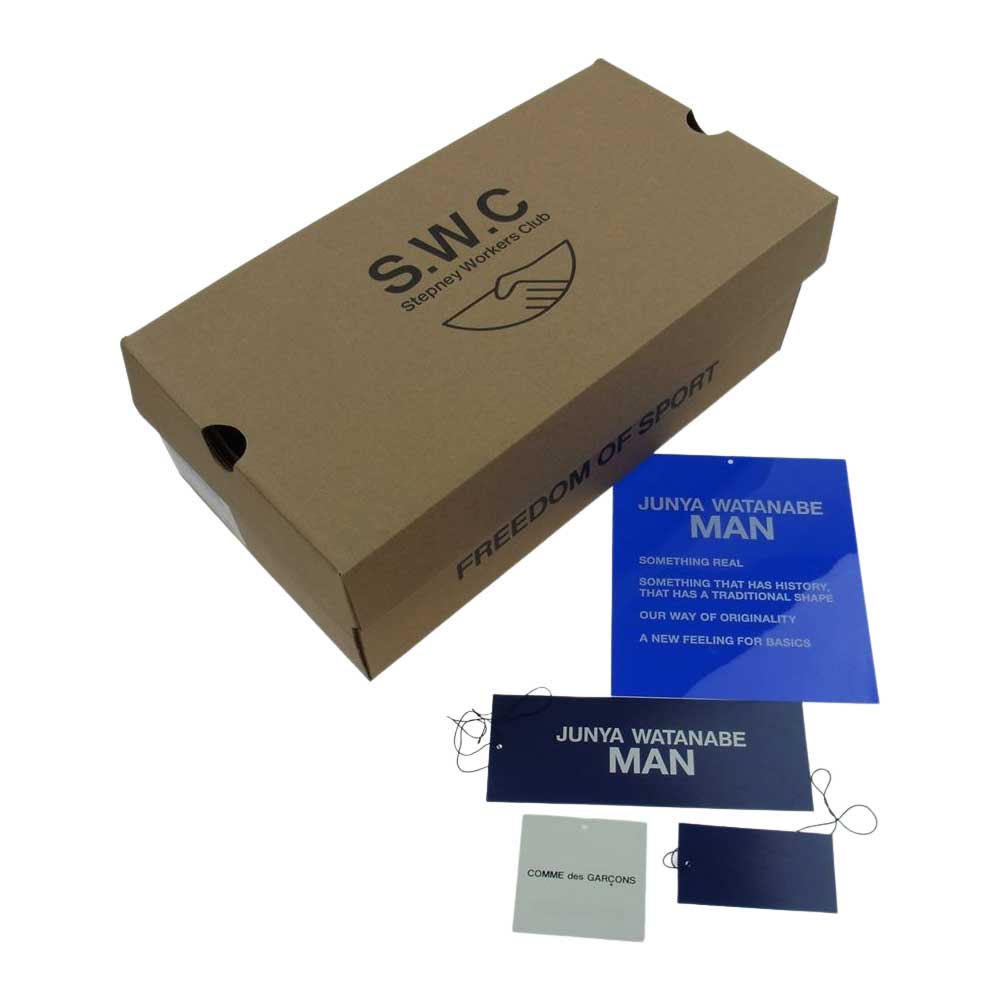 JUNYA WATANABE COMME des GARCONS MAN ジュンヤワタナベコムデギャルソンマン WJ-K106-001 Stepney Workers Club ステファニーワーカーズクラブ Wネーム スウェード スニーカー ブラック系 42 27.0ｃｍ【中古】