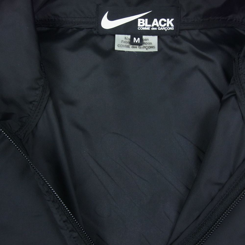 BLACK COMME des GARCONS ブラックコムデギャルソン 1F-J102 AD2020 NIKE ナイキ スタンドカラー ナイロン コーチ ジャケット ブラック系 M【美品】【中古】