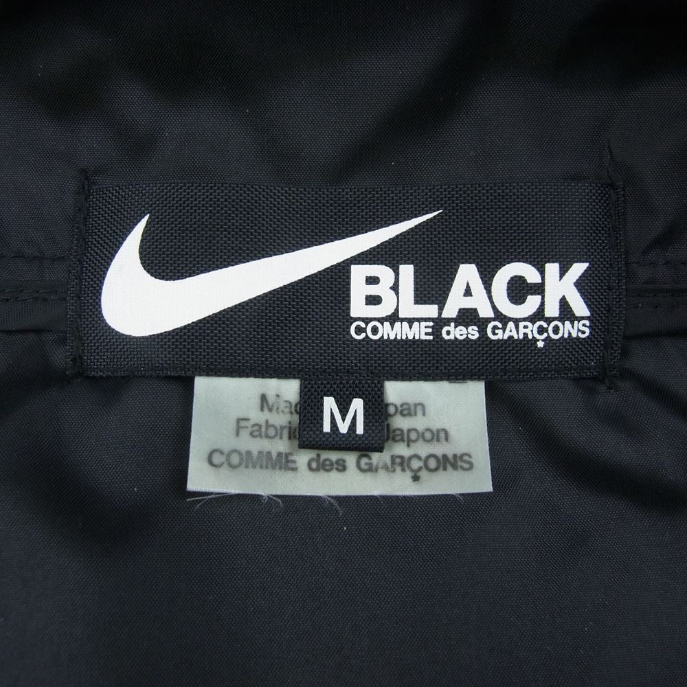 BLACK COMME des GARCONS ブラックコムデギャルソン 1F-J102 AD2020 NIKE ナイキ スタンドカラー ナイロン コーチ ジャケット ブラック系 M【美品】【中古】