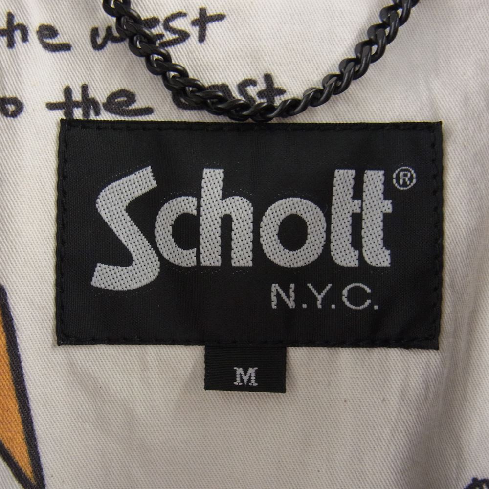 schott ショット × REMI RELIEF レミレリーフ レザー ダブルライダース ジャケット ブラック系 M【美品】【中古】