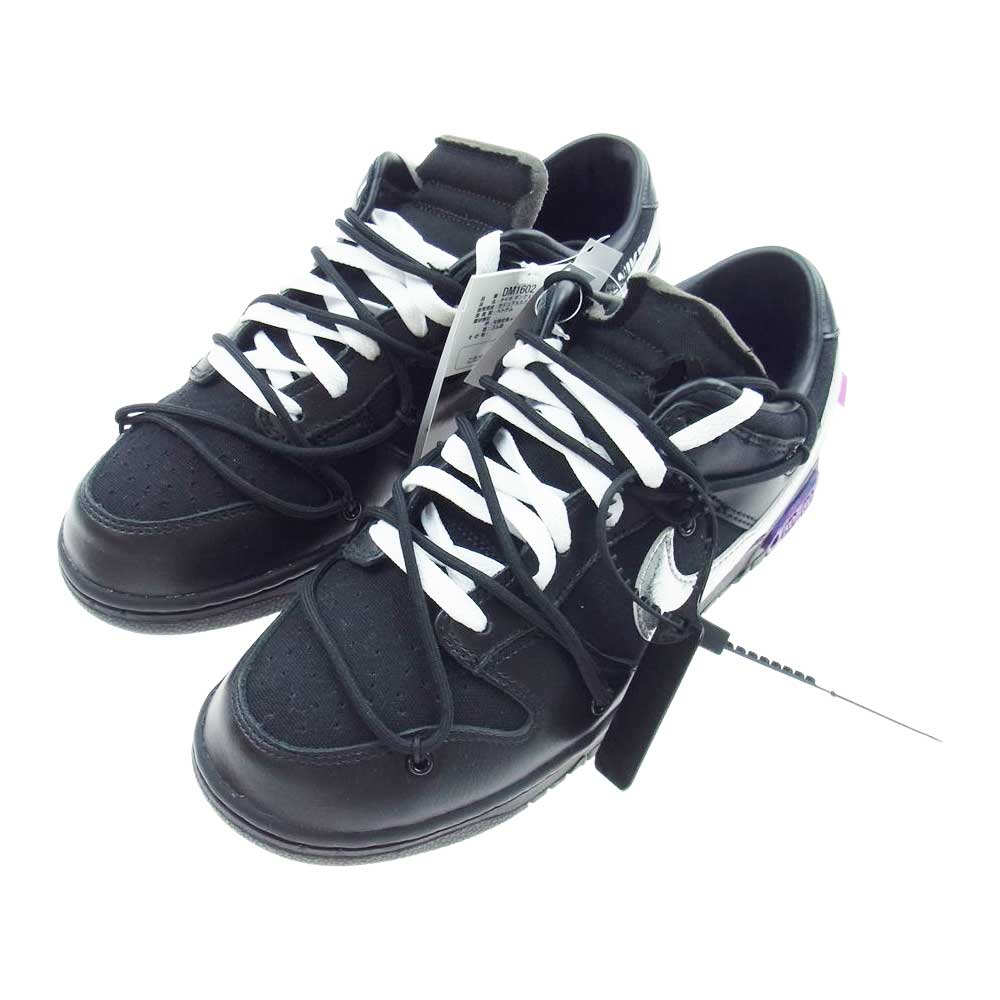 NIKE ナイキ DM1602-001 × OFF-WHITE オフホワイト DUNK LOW THE 50 ダンクロー ローカット スニーカー ブラック ブラック系 ホワイト系 シルバー系 28.0【新古品】【未使用】【中古】