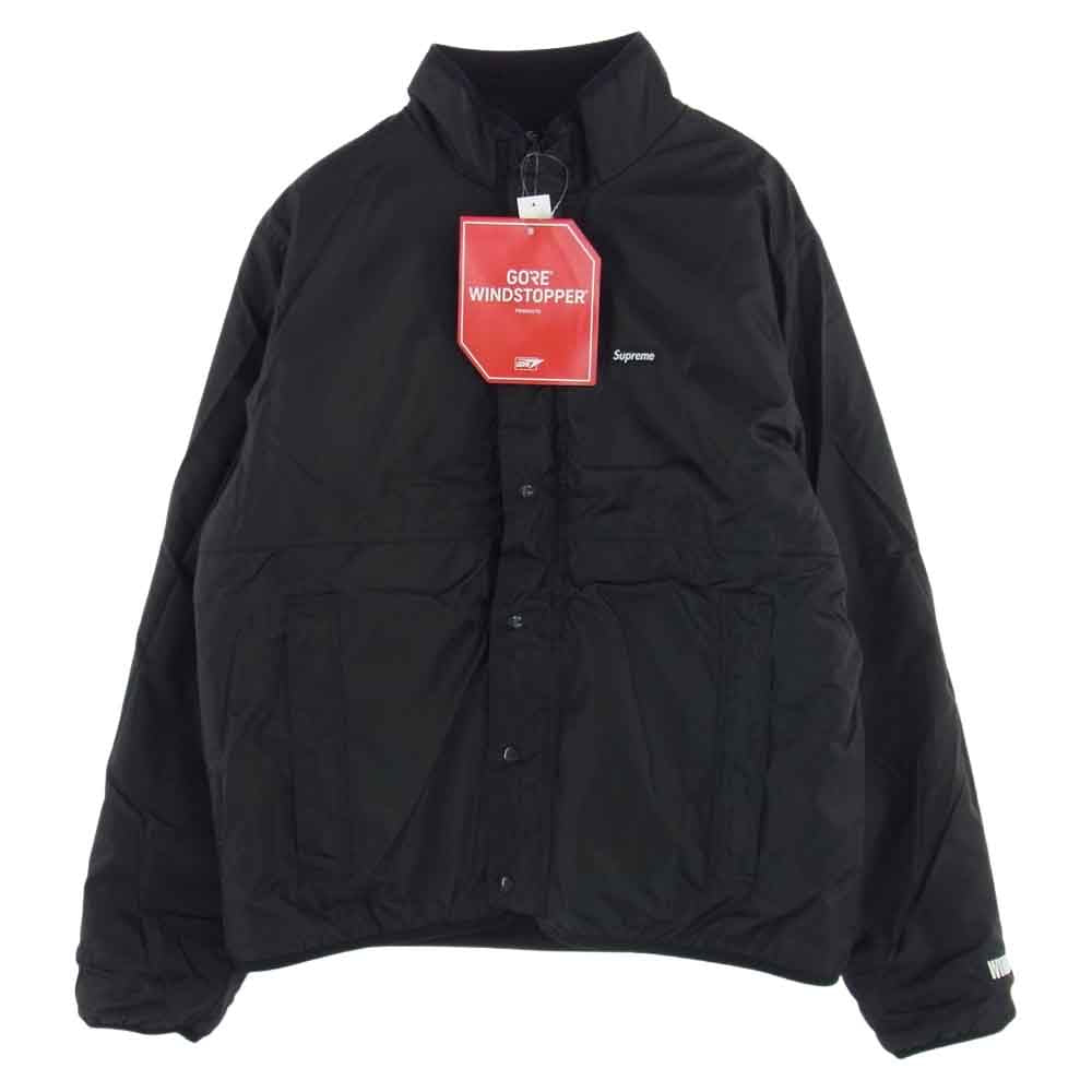 Supreme シュプリーム 18AW Reversible Logo Fleece Jacket リバーシブル ロゴ フリース ジャケット ブラック系 オフホワイト系 グレー系 M【極上美品】【中古】