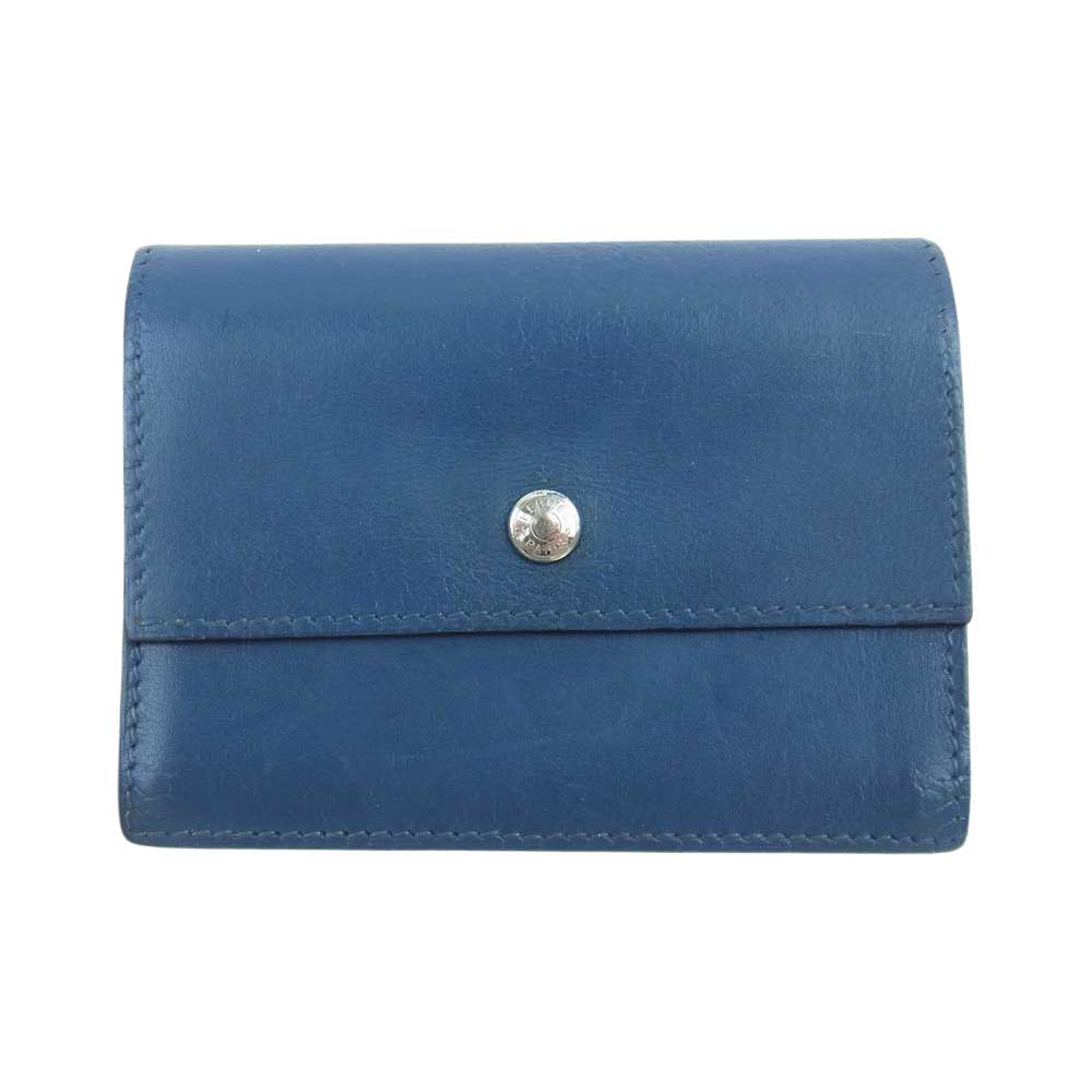 HERMES エルメス サクラ □H刻印 カードケース 名刺入れ ブルー系【中古】