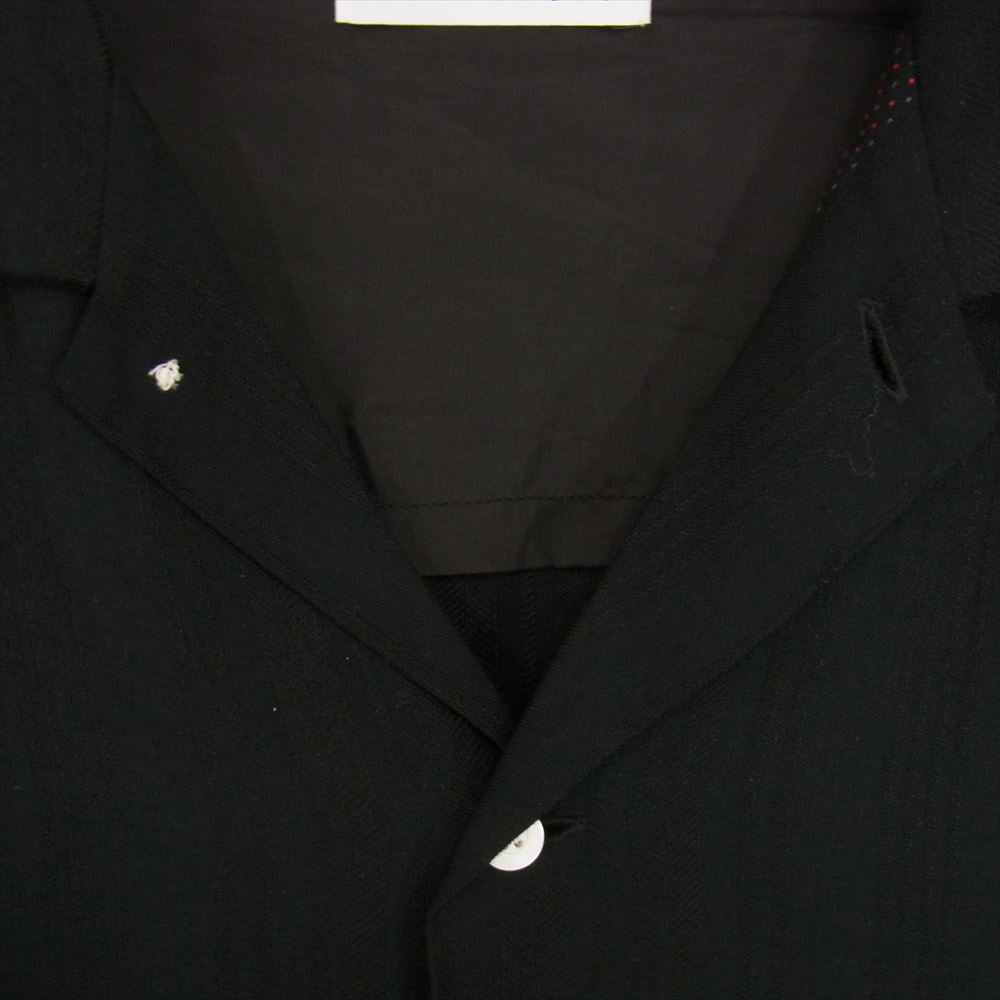 フラグスタフ 22SS ORIGINAL DOBBY STRIPE L/S SHIRTS オリジナルドビー レーヨン 長袖 シャツ ブラック系 M【中古】
