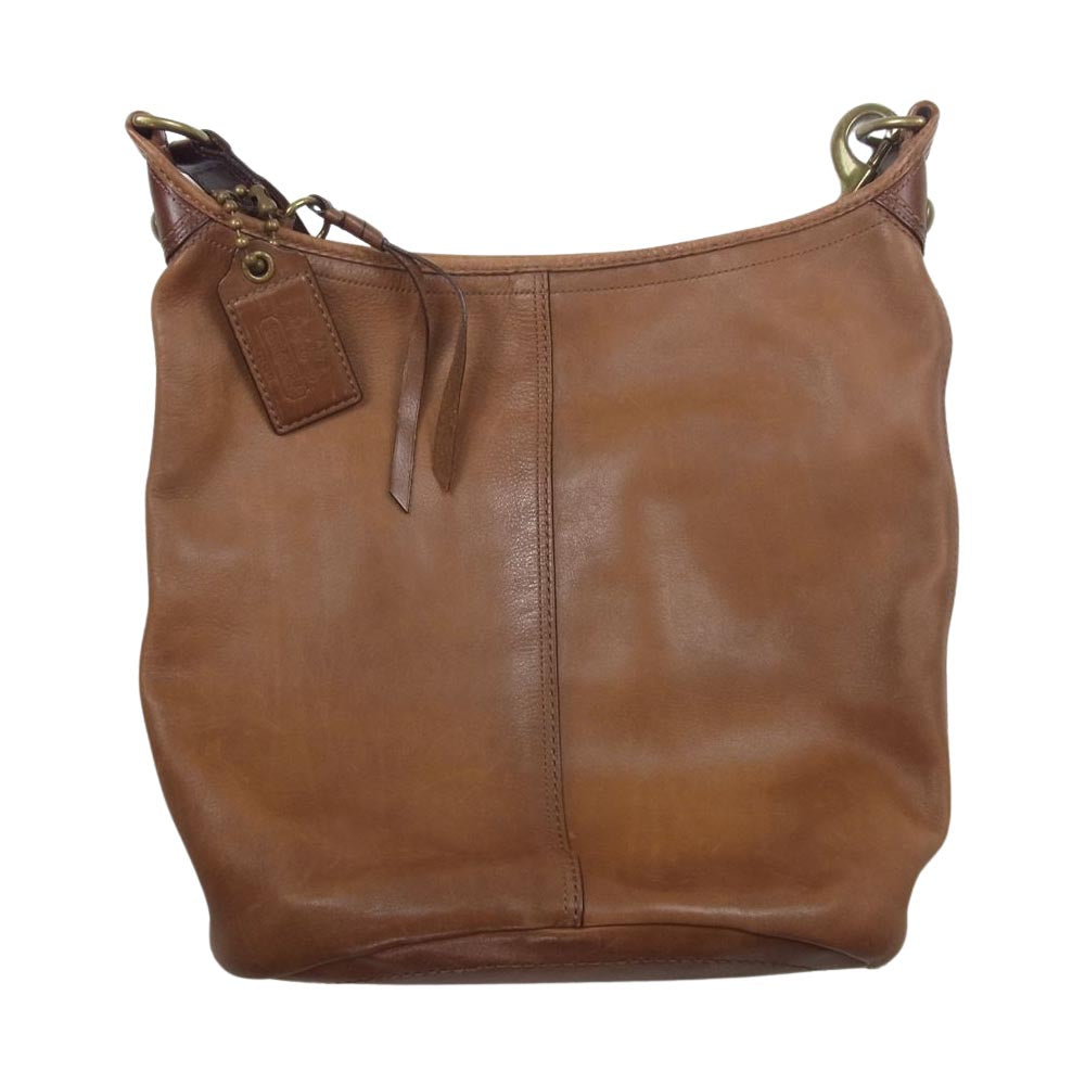 COACH コーチ 11423 ブリーカー レザー ダッフル ショルダー バッグ ブラウン系【中古】