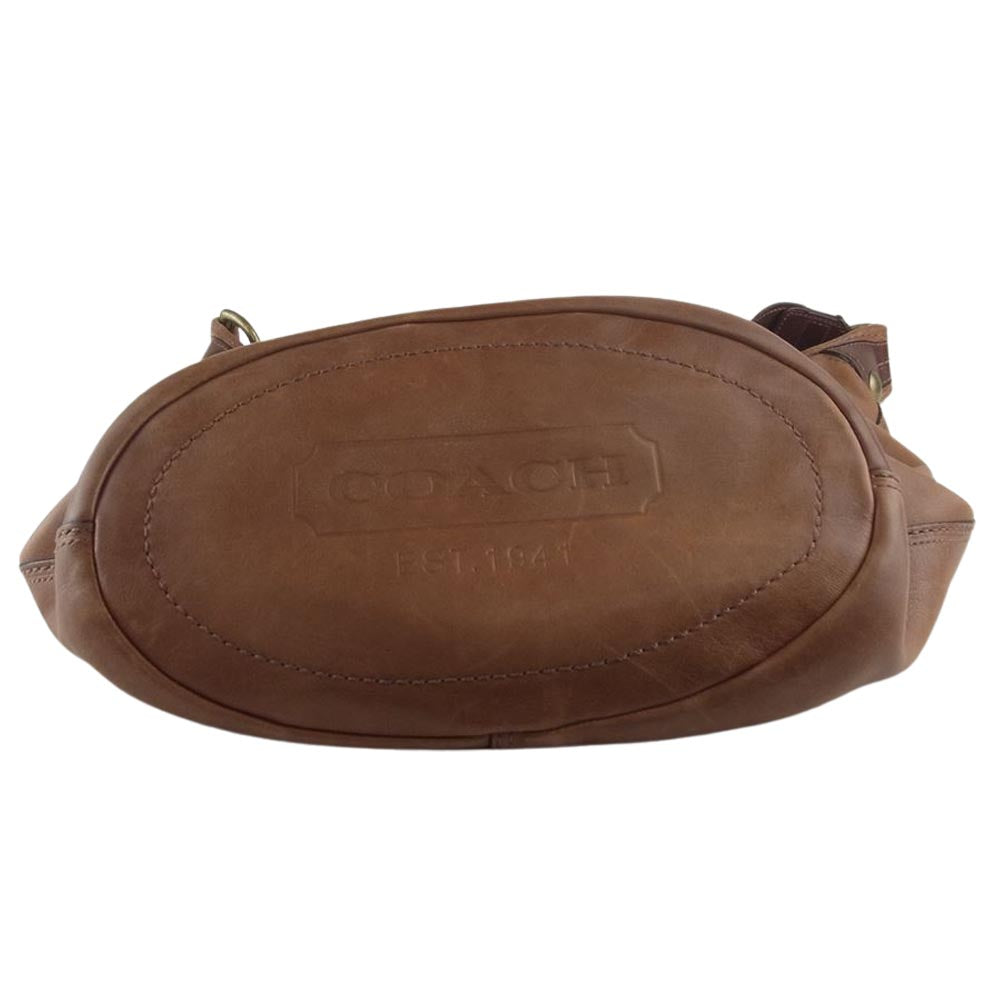 COACH コーチ 11423 ブリーカー レザー ダッフル ショルダー バッグ ブラウン系【中古】