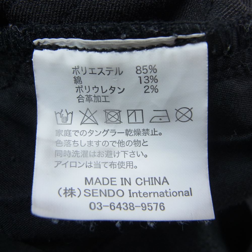 メルヴィンス 裾スナップボタン フェイクレザー ストレッチ スキニー パンツ ブラック系 34【中古】