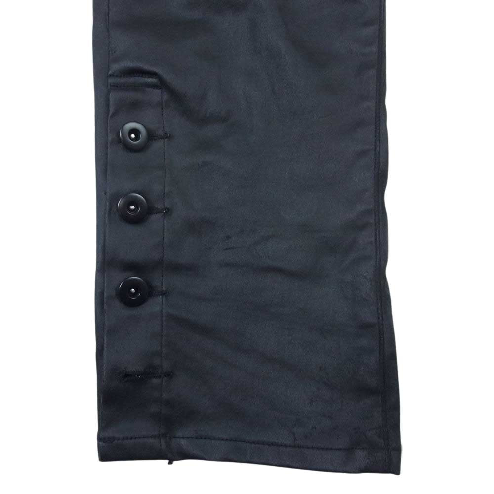 メルヴィンス 裾スナップボタン フェイクレザー ストレッチ スキニー パンツ ブラック系 34【中古】