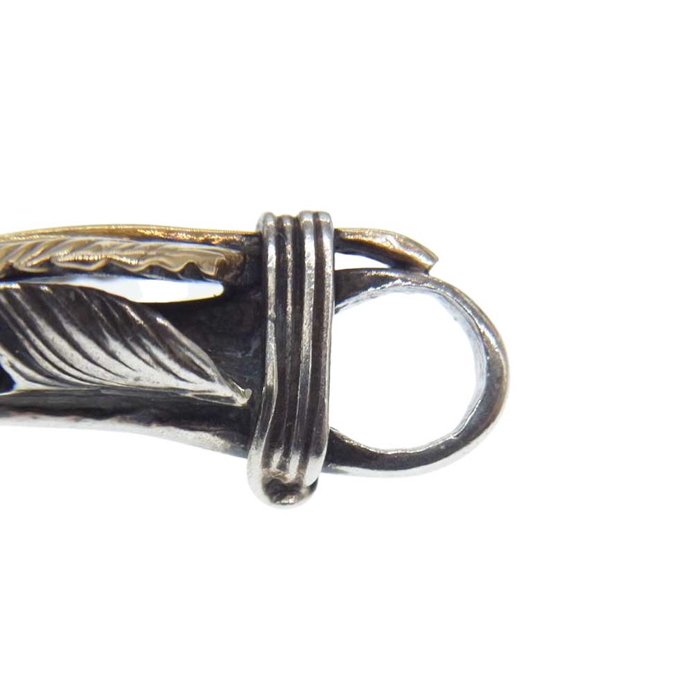 ARIZONA FREEDOM アリゾナフリーダム K18 右向き ハートフェザー ペンダントトップ シルバー系 ゴールド系【中古】