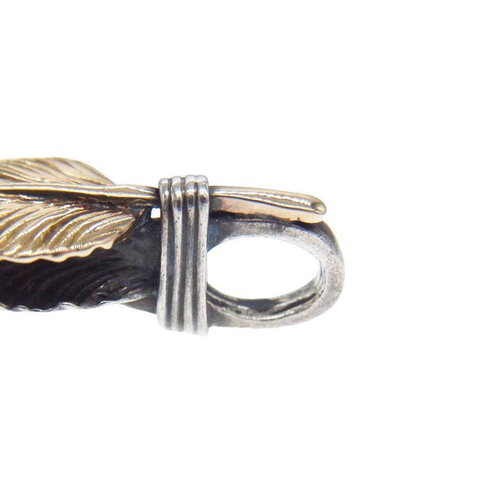 ARIZONA FREEDOM アリゾナフリーダム K18 左向き ハートフェザー ペンダントトップ シルバー系【中古】