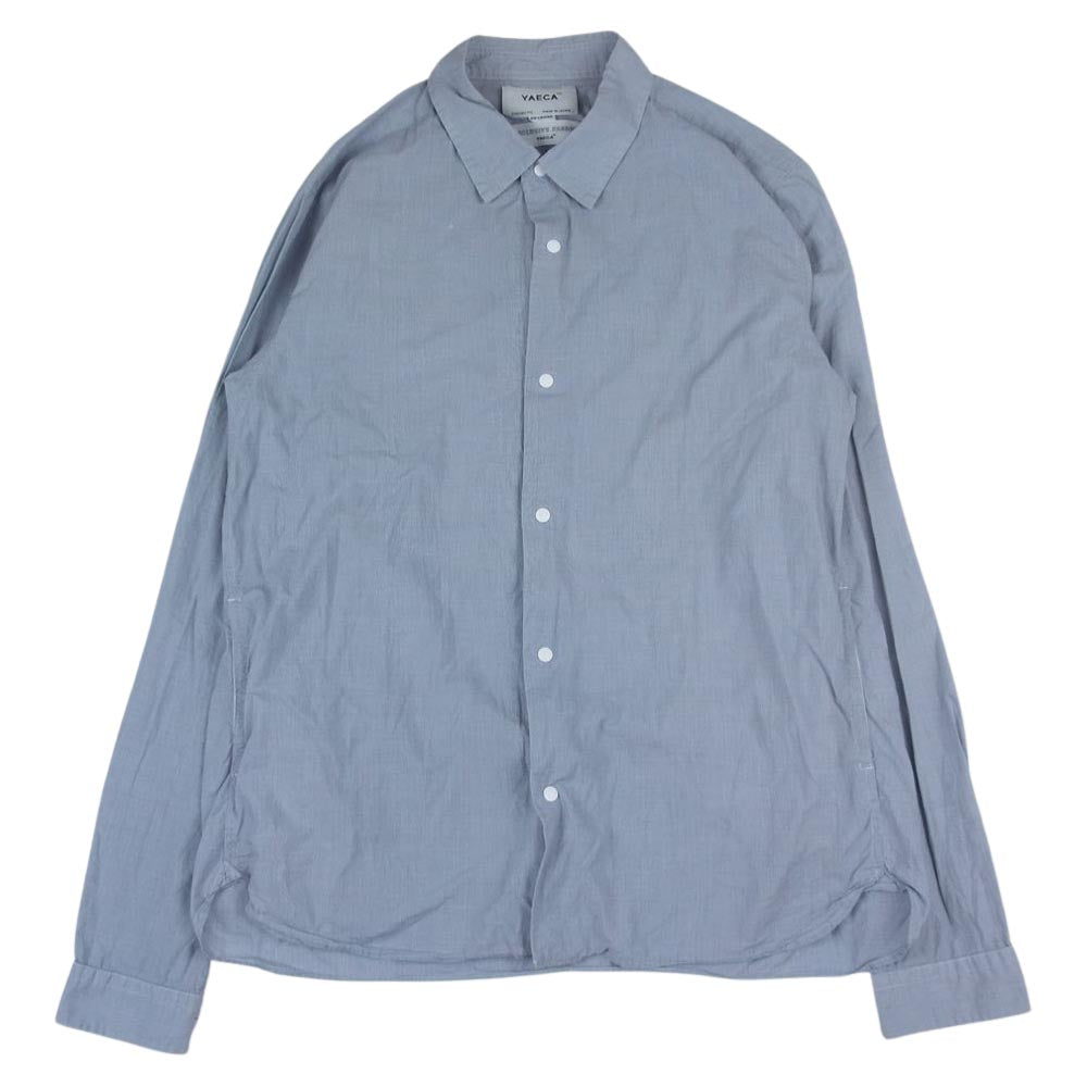 YAECA ヤエカ 161064 EXCLUSIVE FABRIC スナップボタン 長袖 シャツ ネイビー系 XL【中古】
