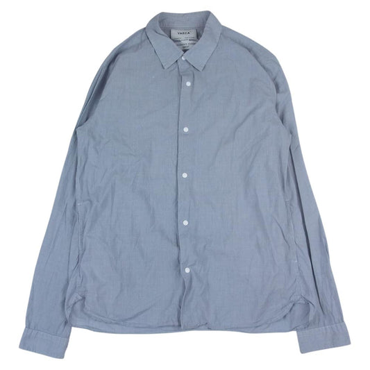 YAECA ヤエカ 161064 EXCLUSIVE FABRIC スナップボタン 長袖 シャツ ネイビー系 XL【中古】