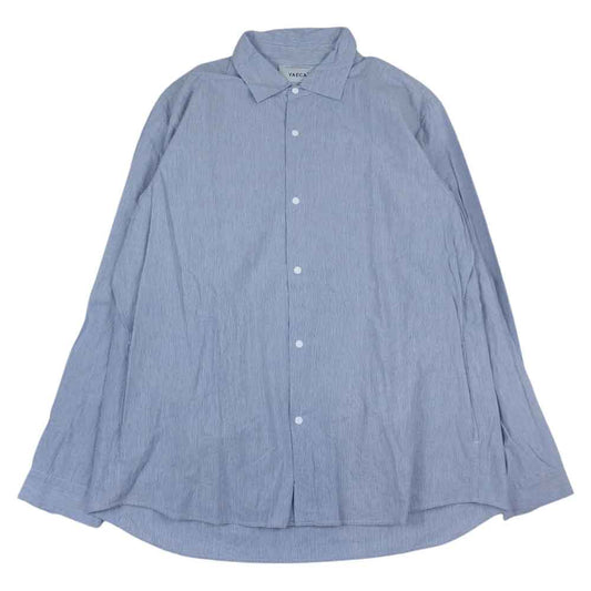 YAECA ヤエカ 18113 COMFORT SHIRT ストライプ コンフォート 長袖 シャツ ブルー系 M【中古】