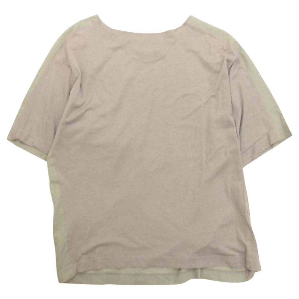 ルメール コットン シルク カラーブロック 切替 半袖 Tシャツ グレー系 M【中古】