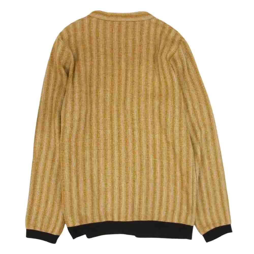 FRANK LEDER フランクリーダー ドイツ製 シルク混リネン ネップ ヘリンボーン カーディガン イエロー系 M【中古】