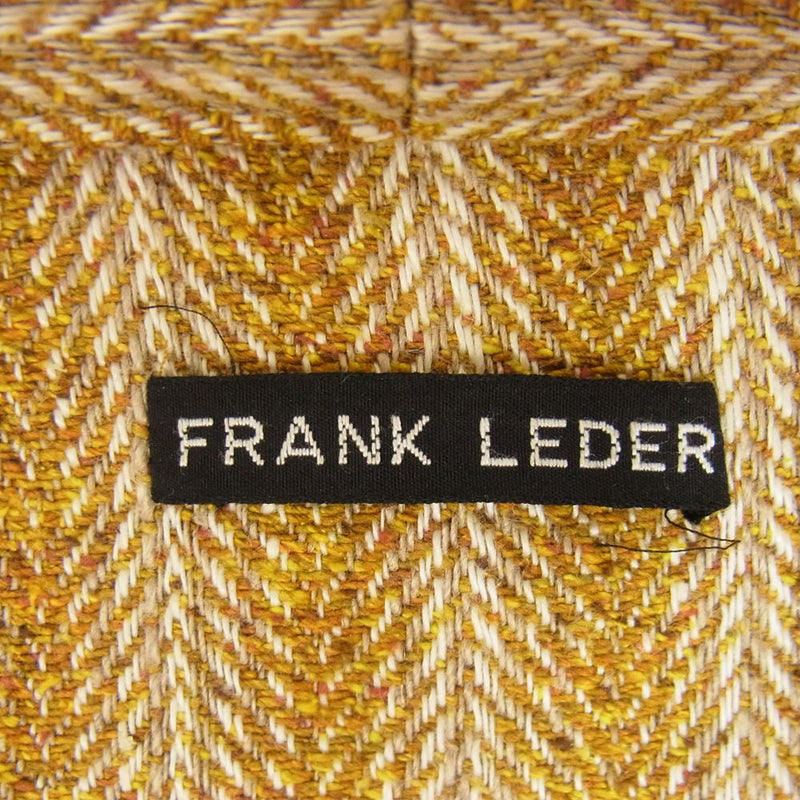 FRANK LEDER フランクリーダー ドイツ製 シルク混リネン ネップ ヘリンボーン カーディガン イエロー系 M【中古】