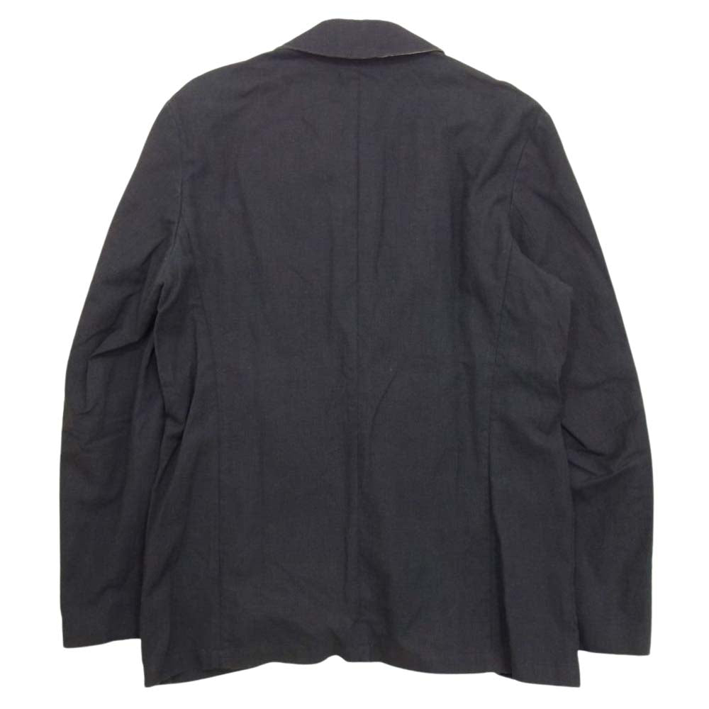 FRANK LEDER フランクリーダー リネンコットン 包みボタン 2B ブレザー テーラードジャケット  ネイビー系 M【中古】