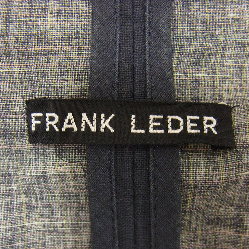 FRANK LEDER フランクリーダー リネンコットン 包みボタン 2B ブレザー テーラードジャケット  ネイビー系 M【中古】