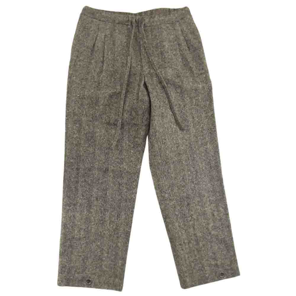 FRANK LEDER フランクリーダー 0723020 VINTAGE FABRIC EDITION WOOL DRAWSTRING TROUSERS ヴィンテージファブリック ヘリンボーンウール パンツ グレー系 XS【中古】