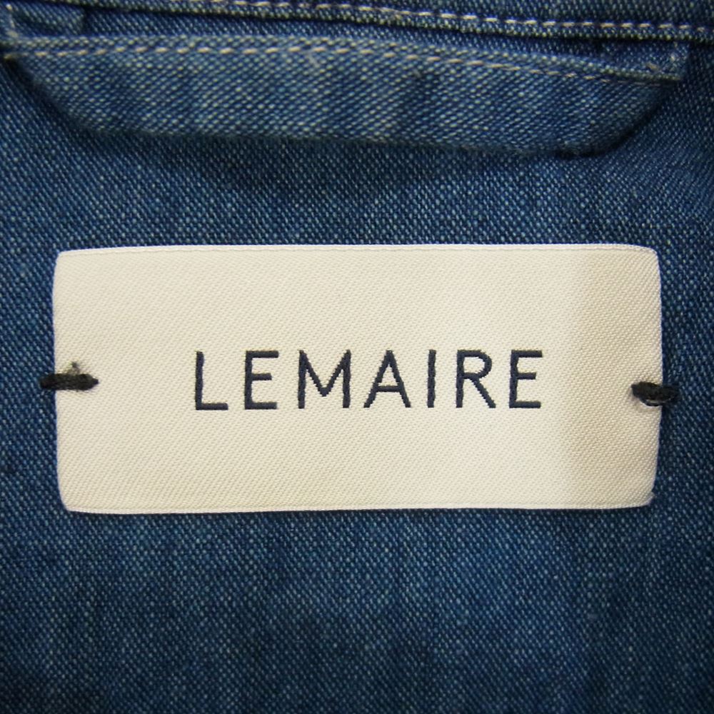 ルメール ボタンダウン 長袖 シャツジャケット ブルー系 46【中古】