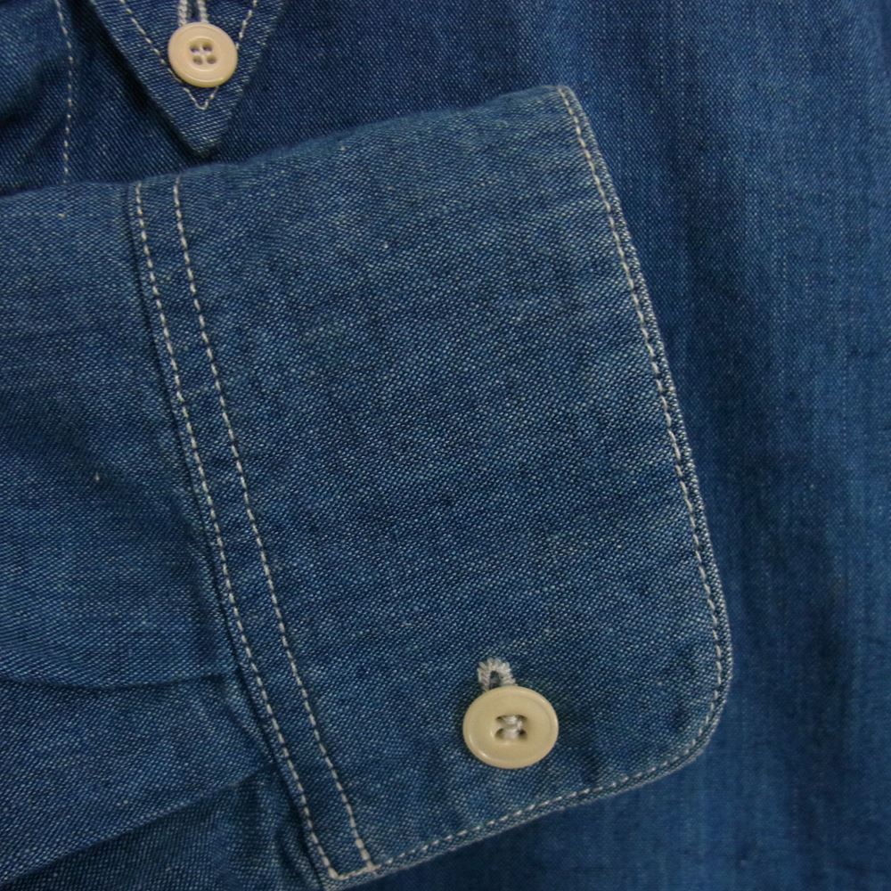 ルメール ボタンダウン 長袖 シャツジャケット ブルー系 46【中古】