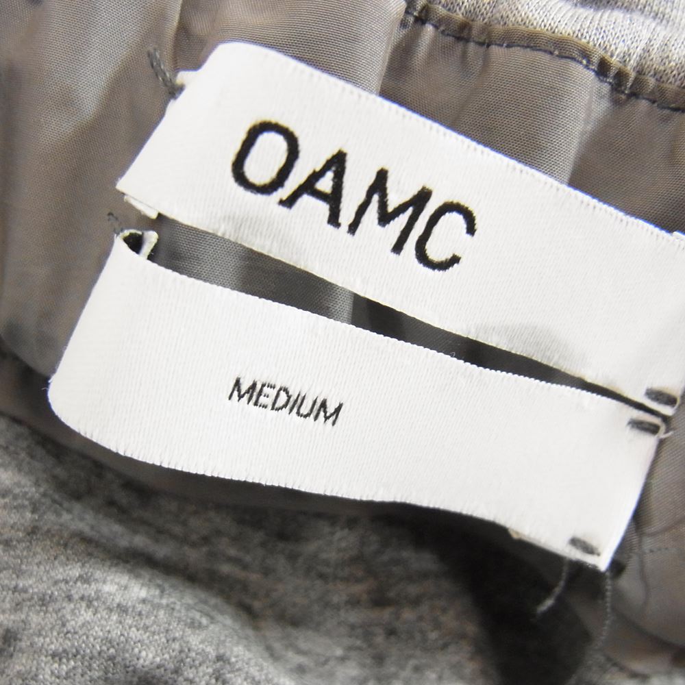 オーエーエムシー ウエストドローコード 裾ジップ スウェット パンツ グレー系 M【中古】