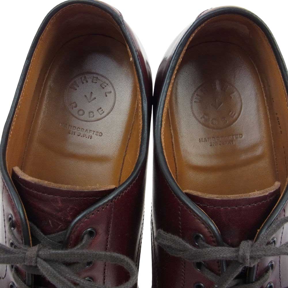 ウィールローブ 1228WR16 PLAIN TOE DERBY クロムエクセル プレーントゥ バーガンディ ダービーシューズ ブラウン系 赤みがかった茶色 7D【中古】