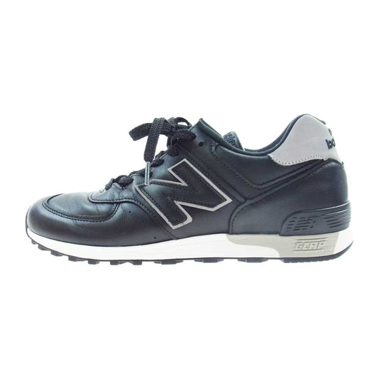 NEW BALANCE ニューバランス M576KKL MADE IN ENGLAND 英国製 オールレザー ローカット スニーカー ブラック系 US8(26cm)【中古】