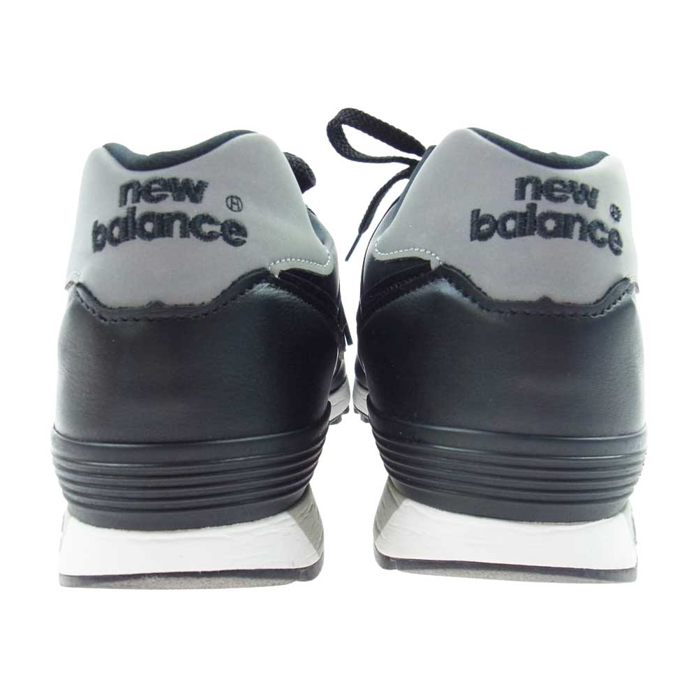 NEW BALANCE ニューバランス M576KKL MADE IN ENGLAND 英国製 オールレザー ローカット スニーカー ブラック系 US8(26cm)【中古】