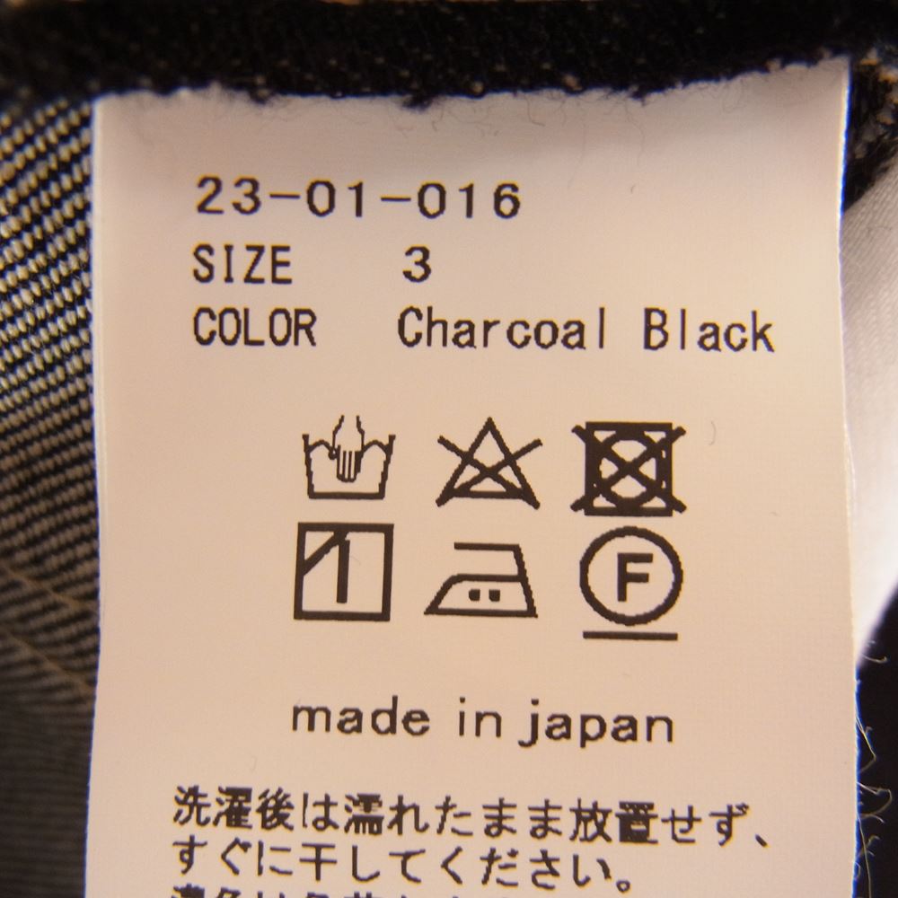 オーベット 23SS 23-01-016 エバーリジット ムラ糸 7ポケット デニムパンツ ブラック系 3【美品】【中古】